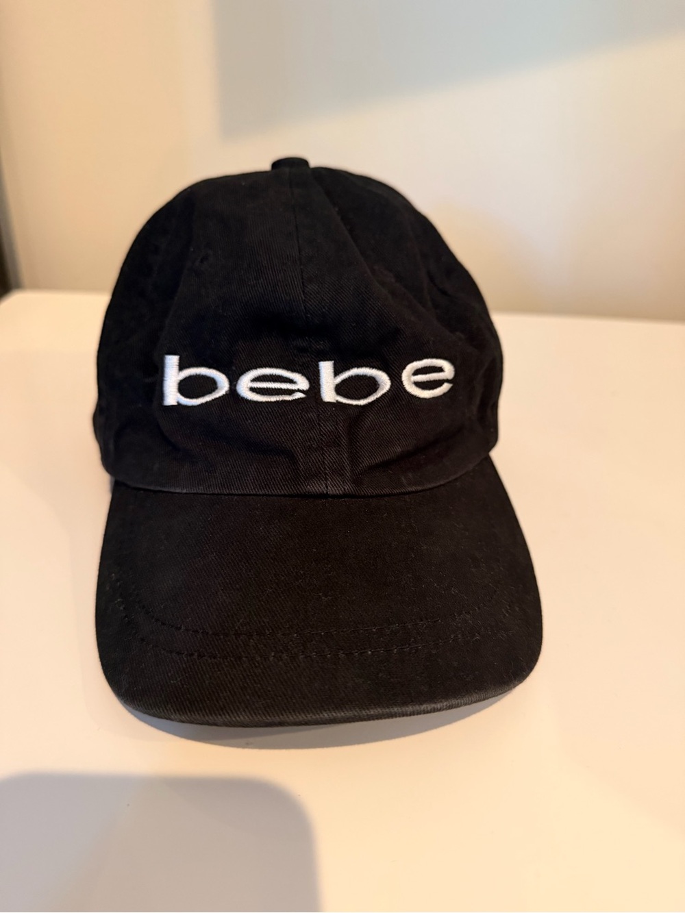 bebe Black Logo Baseball Cap Hat adjustable